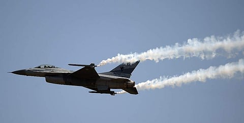 A Pakistani F-16 fighter jet. (Photo | AFP)