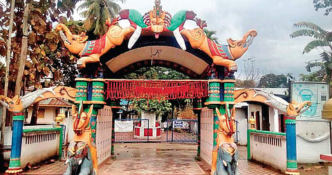 A Vaishnavite shrine on Satra land in central Assam’s Nagaon. It is revered and frequented by locals | express