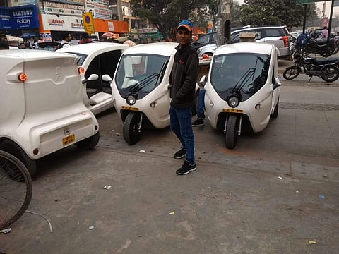 Photo of electric autos in Delhi used for representational purposes. (Photo | Shadab Akhtar Rabbani)