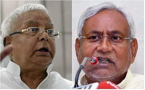 Lalu Prasad Yadav (Left) and Bihar's Chief Minister Nitish Kumar (Right). 