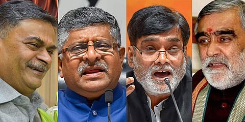 R K Singh, Ravi Shankar Prasad, Ram Kripal Yadav and  Ashwani Choubey