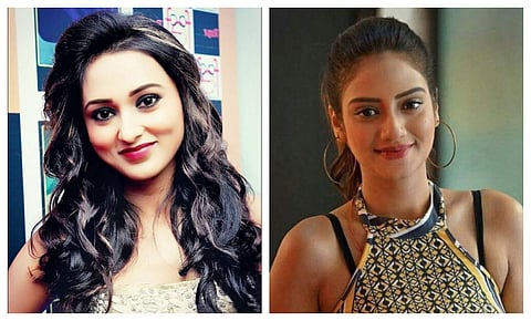Bengali actress Mimi Chakraborty (Left) and Nusrat Jahan. (Photo | Facebook)