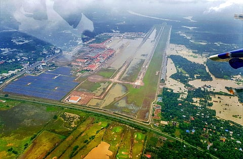 Aerial file photo of Kerala floods. (Photo | PTI).
