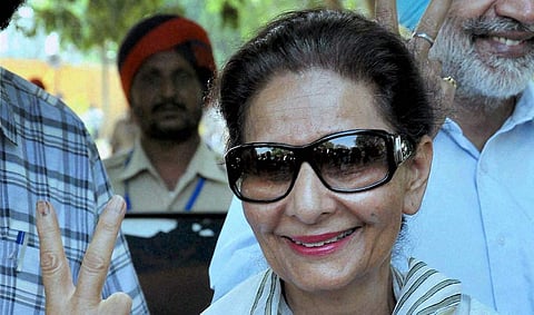Punjab CM Amarinder Singh's wife and Congress candidate Preneet Kaur (Photo | PTI)