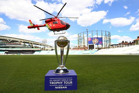 World Cup trophy on display | Twitter@cricketworldcup
