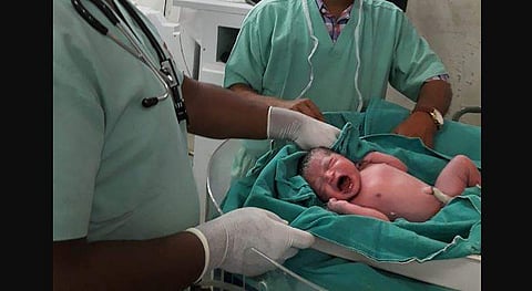 As Cyclone Fani raged outside, the doctors maintained their calm and delivered her safely. (Photo | PTI)