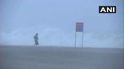 Jagatsinghpur district's Paradip on high alert for Cyclone Fani's brace (Photo: Twitter | ANI)