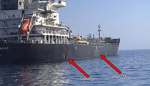 The owner firm of Kokuka Courageous, said the ship was attacked twice. (Photo| AFP)