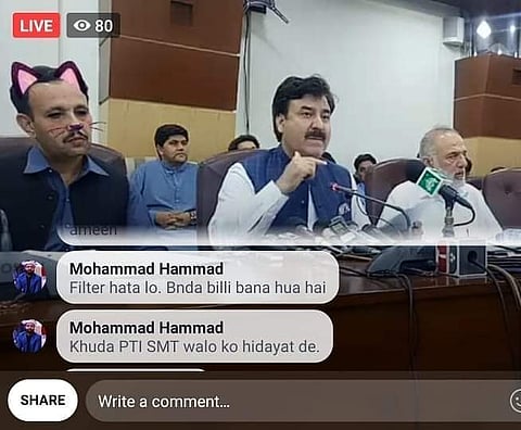 A screengrab from the live streaming.