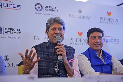 Kapil Dev during a press conference in Chennai. (Photo | EPS)