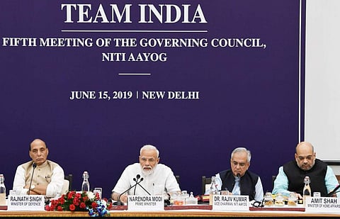 PM Modi chairs the fifth NITI Aayog Governing Council meeting (Photo | PIB India)