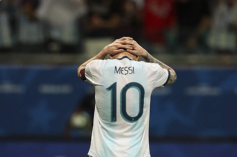 Argentina's Lionel Messi during Copa America match against Colombia (Photo | AP)