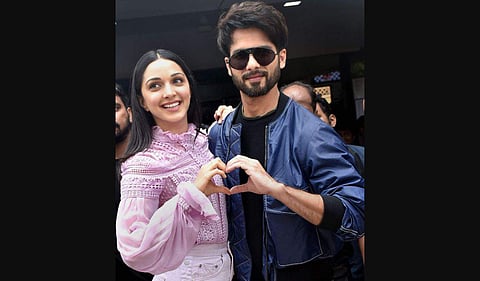 Kiara Advani and Shahid Kapoor during the promotions for their film 'Kabir Singh' in Mumbai on 7 June 2019. (Photo | PTI)