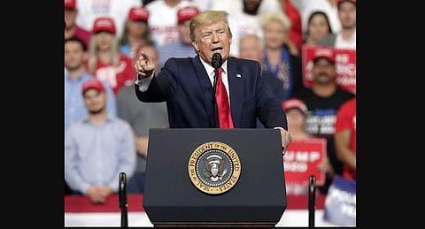 President Donald Trump speaks to supporters as he formally announced his 2020 re-election bid Tuesday, June 18, 2019, in Orlando, Florida (Photo | AP)