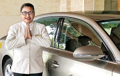 42-year-old Sunita is the only woman chauffeur at The Leela Ambience Gurugram