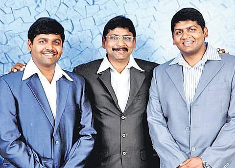 N Satish Reddy(L), N Sesha Reddy(C) and NK Deepak Reddy of the Aditya Group