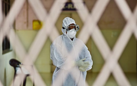 The staff inside the isolation room of Kozhikode Medical College post the second outbreak of Nipah in Kerala.  