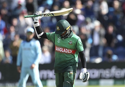 Although Shakib scored 121, it wasn't enough as Bangladesh were bowled out for 280 | AP