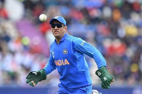 The 'Balidaan Badge' or the Army insignia was spotted on MS Dhoni's gloves (File Photo | AFP)