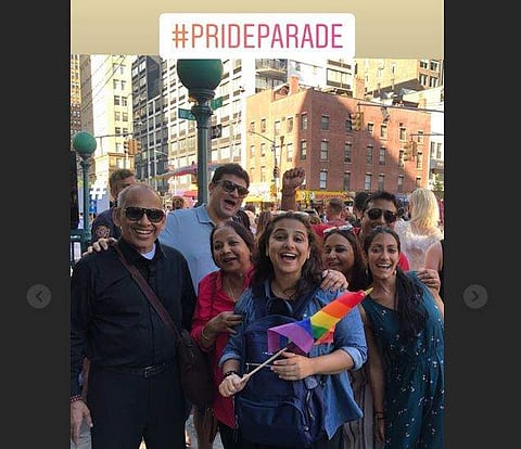 Vidya Balan at the Pride Parade. (Photo | Instagram)