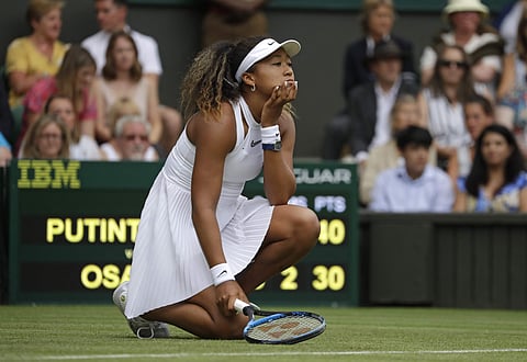 Osaka said she was at a loss as to how she would pick herself up | AP