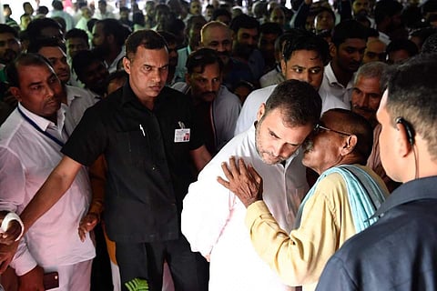 Rahul Gandhi at Amethi. (Photo | Twitter)