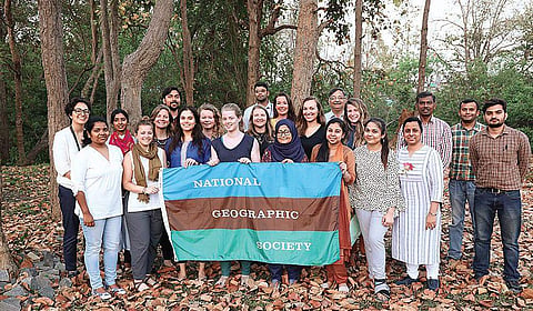 Bhumesh Bharti, the expedition team and partners in India