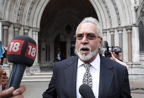 Embattled liquor tycoon Vijay Mallya leaves the high Court at the Royal Courts of Justice in London. (File Photo | AP)