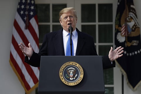 President Donald Trump speaks during an event in the Rose Garden at the White House  (File Picture| AP)