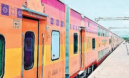 A view of the UDAY Express at Visakhapatnam Railway Station. (Photo |EPS)