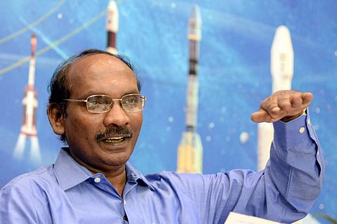 ISRO Chairman K Sivan addressing press conference at ISRO Head office, in Bengaluru. (Photo: File/ EPS)