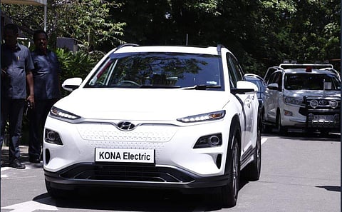Hyundai Motor India Ltd's electric SUV KONA Electric (Photo | Twitter)