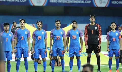 Indian football team (Photo | Twitter @IndianFootball)