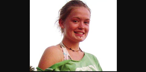 British teenager Scarlett Keeling, a few days before her murder on February 18, 2008 (File photo)