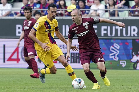 Iniesta became team captain in April after he signed for Kobe last May | AP
