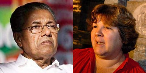 Che Guevara's daughter Aleida and Kerala CM Pinarayi Vijayan (Photo | AP and PTI)
