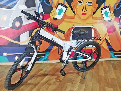 E-bike Tezlaa can go up to a speed of  45 km/h