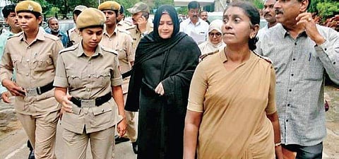 Nowhera Shaikh leaves District Court in Shivamogga on Monday | Express