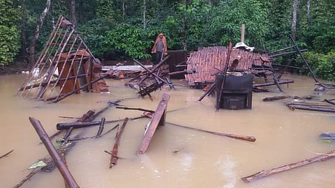 Latest visuals from flood-hit Kodagu district in Karnataka. | Express Photo Services