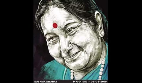 Sushma Swaraj’s sudden death stunned not just BJP leaders but many across the political spectrum. (Express Illustrations)