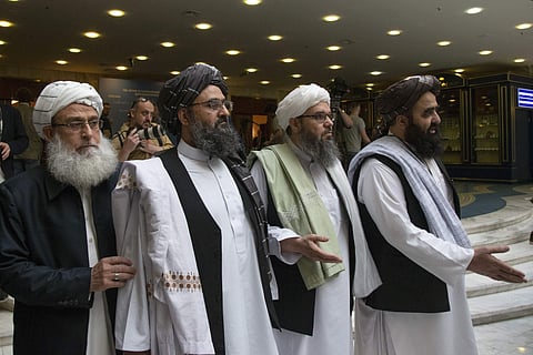 Image from the seventh round of peace talks between the U.S. and Taliban which was called 'critical,' by Taliban spokesman Suhail Shaheen. (Photo | AP)