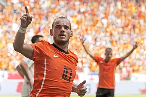 Netherlands' most-capped player Wesley Sneijder (Photo | AP)