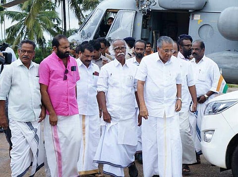 Kerala Chief Mninister Pinarayi Vijayan visits flood hit districts of Malappuram and Wayanad on Monday, August 13, 2019 | Express Photo Services