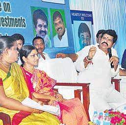 Andhra Tourism Minister M Srinivasa Rao speaking at the Regional Conference on Tourism Promotion and Investments held in the city on Tuesday (File Photo |EPS)