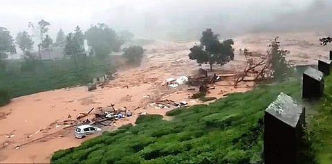Image of landslide at Puthumala village near Meppadi in Wayanad. ( Videograb )