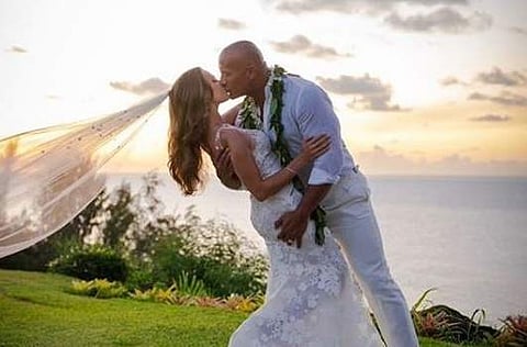 Dwayne Johnson tied the knot with longtime girlfriend  Lauren Hashian in Hawaii. (Photo | Instagram)