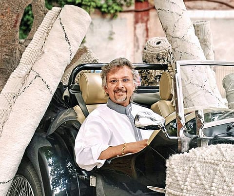 Aditya Gupta, Founder of The Rug Republic; the brand’s products from recycled materials