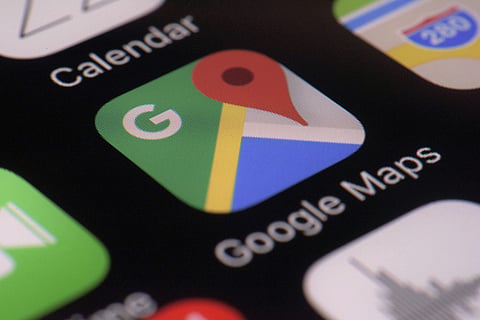 Image of Google Maps app on the phone used for representational purposes. (File Photo | AP)