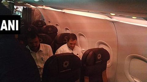 Rahul Gandhi and other opposition leaders were sent back from Srinagar airport. (Photo| ANI Twitter)