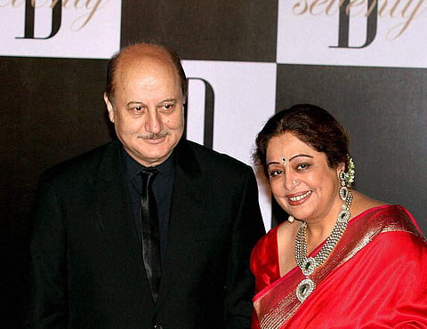 Actor Anupam Kher with Wife Kirron  (Photo | PTI)